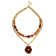 Collar doble de oro 