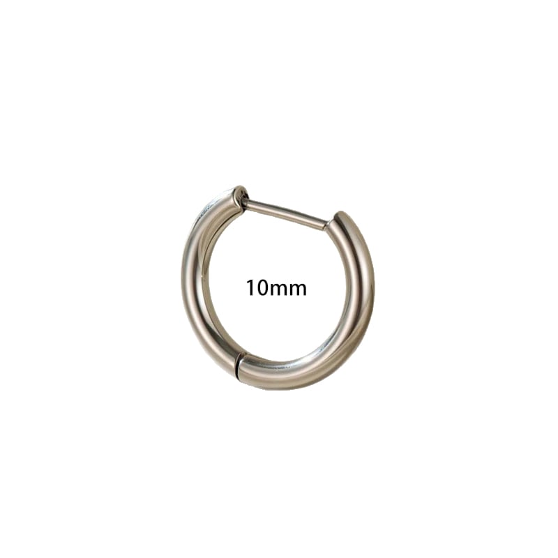 1 stuk minimalistische ringvormige titaniumlegering damesoorbellen Afbeelding2