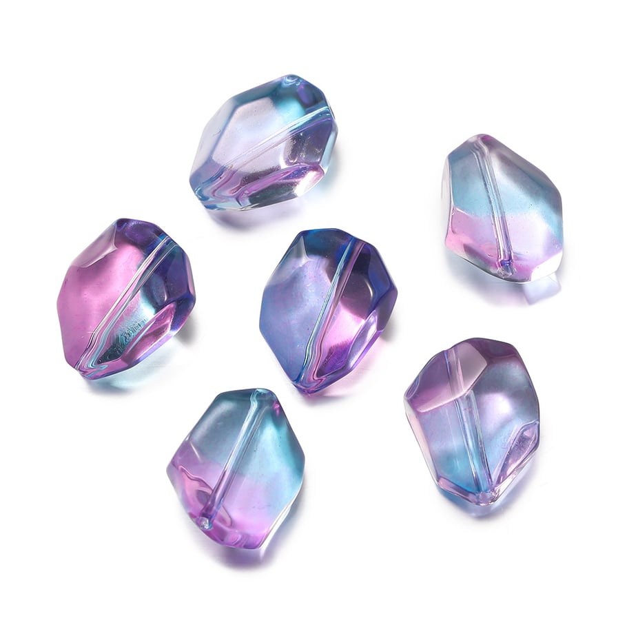 1 Piece Transparent DIY Irregular Shape Glass Jewelry Beads