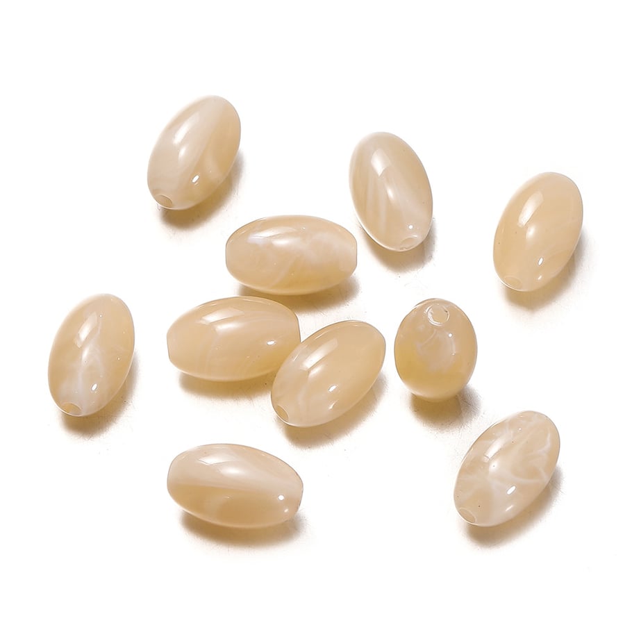 1 Paket Kendin Yap Oval Akrilik Takı Boncuğu