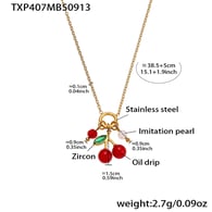TXP407-Gold Necklace 38+5cm 
