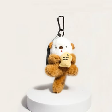 1 pieza de adornos para bolsos de mujer de fibra de poliéster con diseño de nutria vívida h5 Imagen4