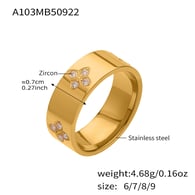 A103-Golden Zircon Ring/No.7 Picture2