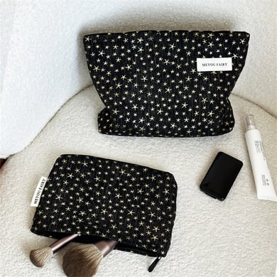 Bolsas de maquillaje para mujer de 1 pieza, serie simple, estilo casual con estrellas h5 Imagen2