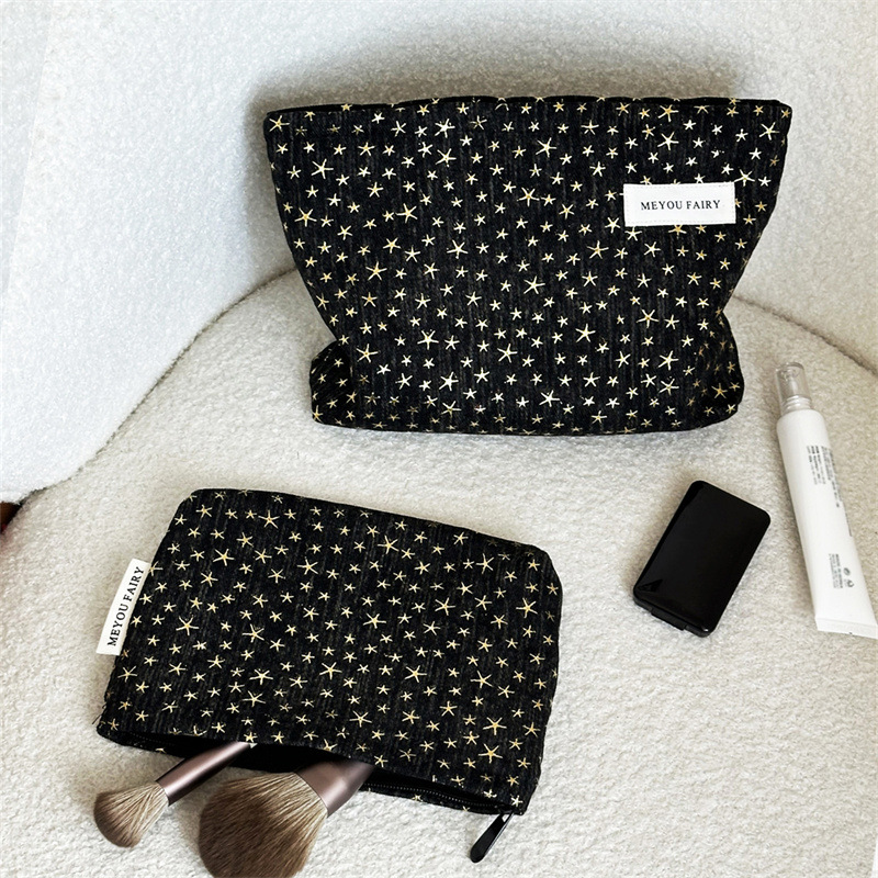 Bolsas de maquillaje para mujer de 1 pieza, serie simple, estilo casual con estrellas Imagen2