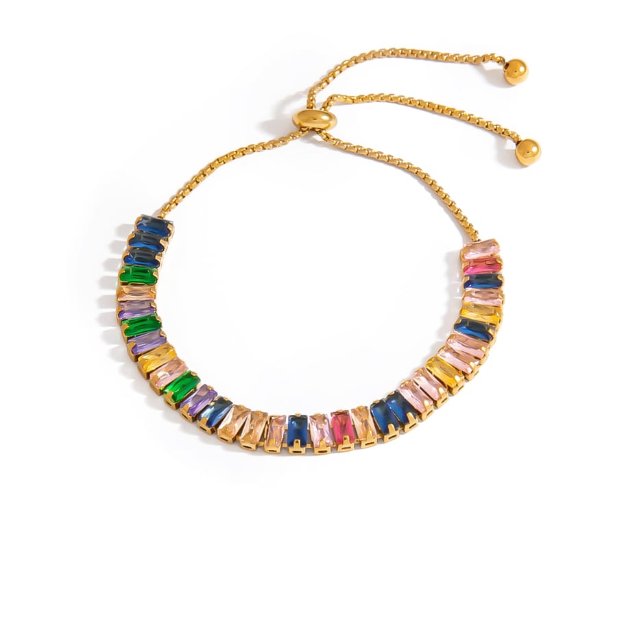 1 Piece Luxurious Irregular Shape Stainless Steel Gold Color Women's Chain Necklaces