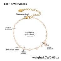 TXE372-Pulsera de oro 16+5cm Imagen4