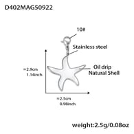 D402-Steel Starfish Pendant Picture8