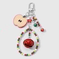 1 red bell and peace apple keychain Picture3