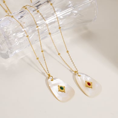 1 Piece  Elegant Irregular Shape Natural Stones Women's Pendant Necklaces h5 Picture2