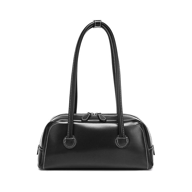 1 pezzo di borsa da donna in PU tinta unita, elegante e semplice 