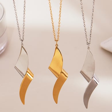Minimalist Twist Mixed Gold&Silver Colors Stainless Steel Women's Jewelry Sets h5 Picture3
