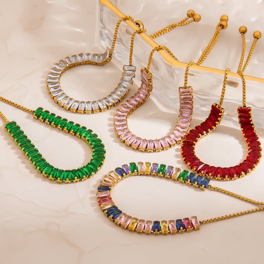 1 Piece Luxurious Irregular Shape Stainless Steel Gold Color Women's Chain Necklaces h5Picture4