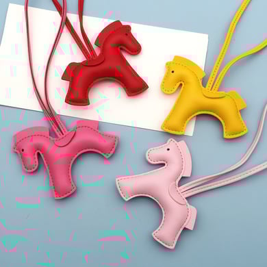 1 Piece Cute Horse PU Bag Charm h5 Picture2