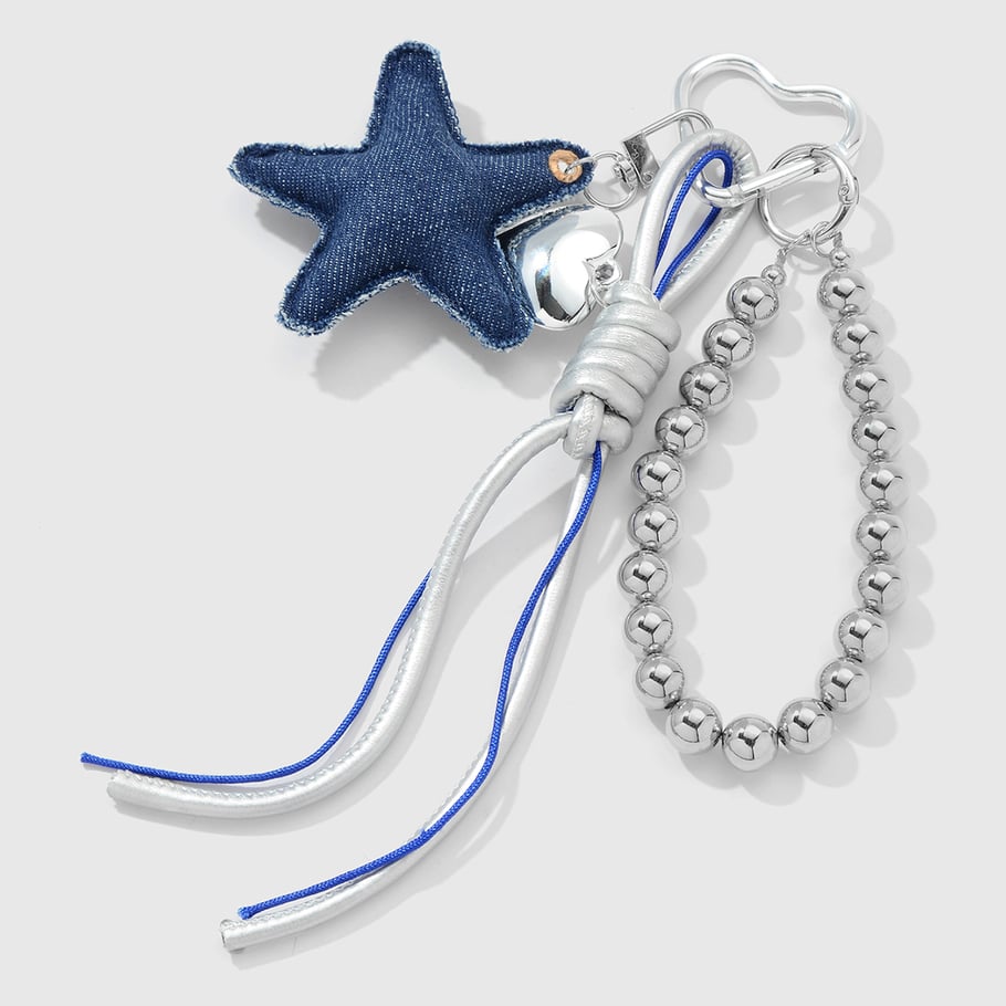 1 stuk Denimn Star Heart Bag Charm Afbeelding3