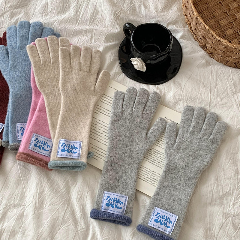 1 paire de gants élégants en polyester de couleurs mélangées pour femmes h5Image2