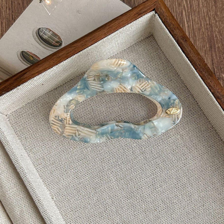 1 Stück lässige, unregelmäßige Form, Farbverlaufsfarbe, Acetat, Damen-Haarklammern 