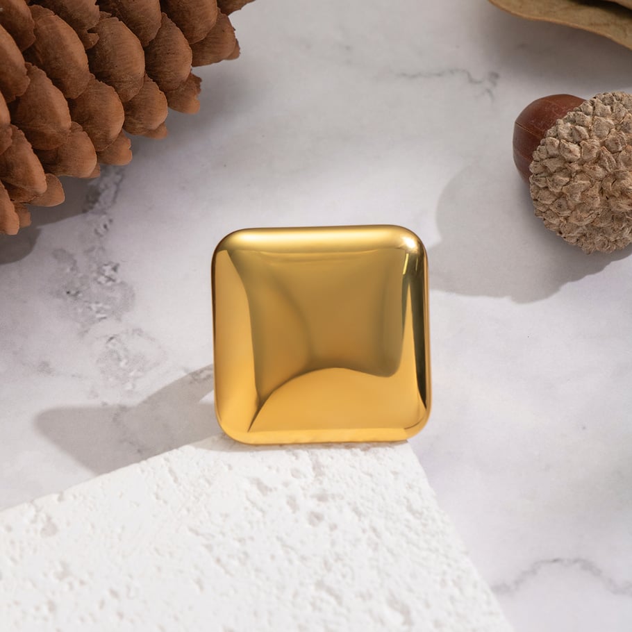 Set di orecchini in acciaio inossidabile color oro Immagine5