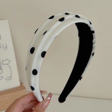 1 Piece Simple Series Elegant Polka Dots Fabric Women's Hair Bands h5 