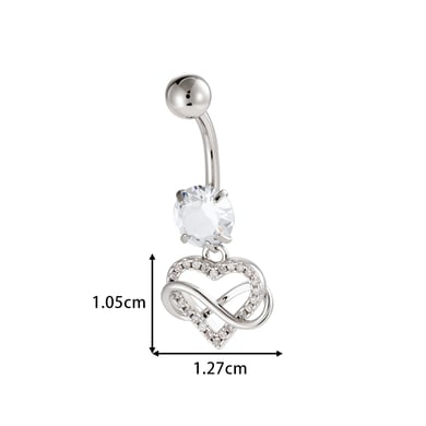 1 Adet Kelebek Bakır Zirkonyum Göbek Piercing h5 Resim2