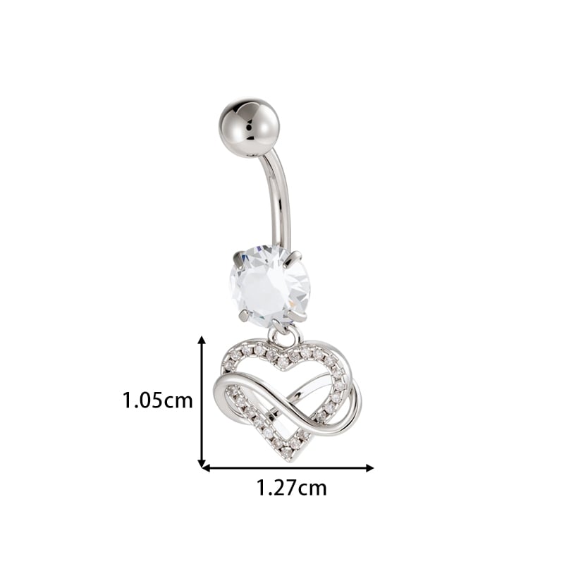 1 Adet Kelebek Bakır Zirkonyum Göbek Piercing Resim2