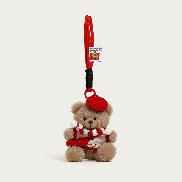1 pieza de adornos para bolsos de mujer de fibra de poliéster con diseño de oso navideño Imagen5