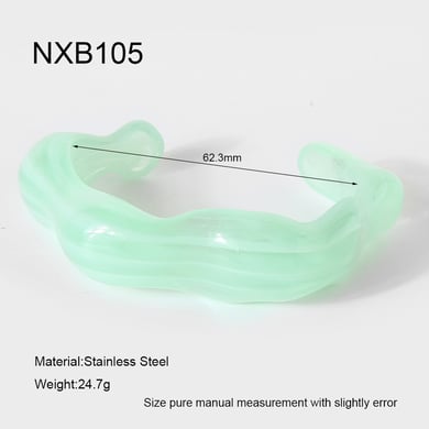 1 Piece Simple Elegant Flower Irregular Shape Resin Women's Cuff Bracelets h5 
