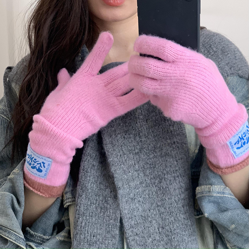 1 paire de gants élégants en polyester de couleurs mélangées pour femmes h5Image4