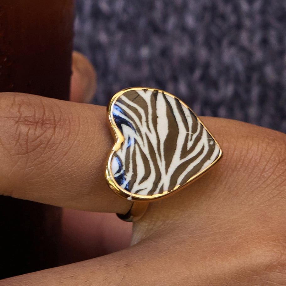 Sexy Zebra-stripe Stainless Steel Gold Color Women's Jewelry Sets h5Picture7
