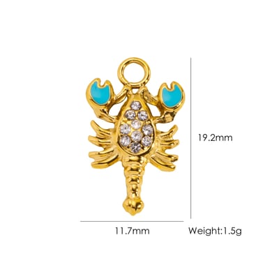 1 Piece DIY MIni Fruit Christmas Stainless Steel   Gold Color  Women's Pendants h5 