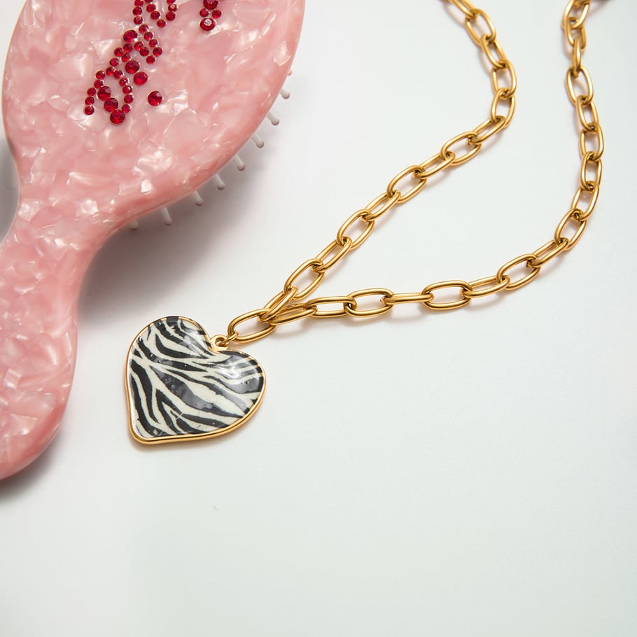 Sexy Zebra-stripe Stainless Steel Gold Color Women's Jewelry Sets Picture5