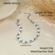 NMSB-K656-5 Steel Color Diamond Blue Diamond Picture5