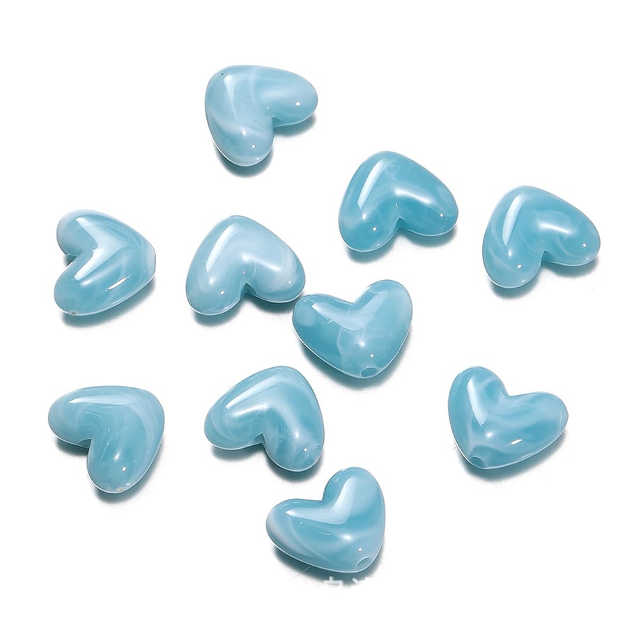 1 Bag of DIY Heart Acrylic Jewelry Beads