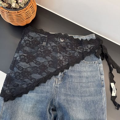 1 Stück Romantisches Bandana mit Blumenspitze h5 