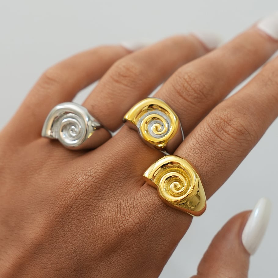 1 Piece Simple  Retro Animal Stainless Steel  Gold Color  Women's Statement Rings Picture3