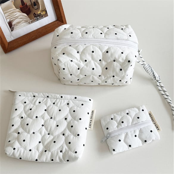 1 Piece Simple Series Cute Polka Dots Women's Makeup Bags 2