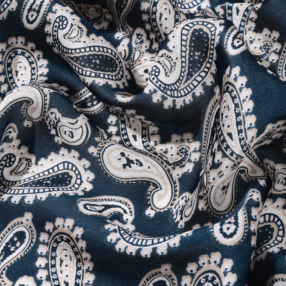 1 Parça Retro Kaju Çiçeği Rayon Kadın Yazlık Eşarp Resim4
