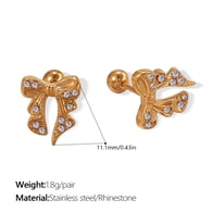 Pendientes de oro con diamantes blancos EH925WEG Imagen2