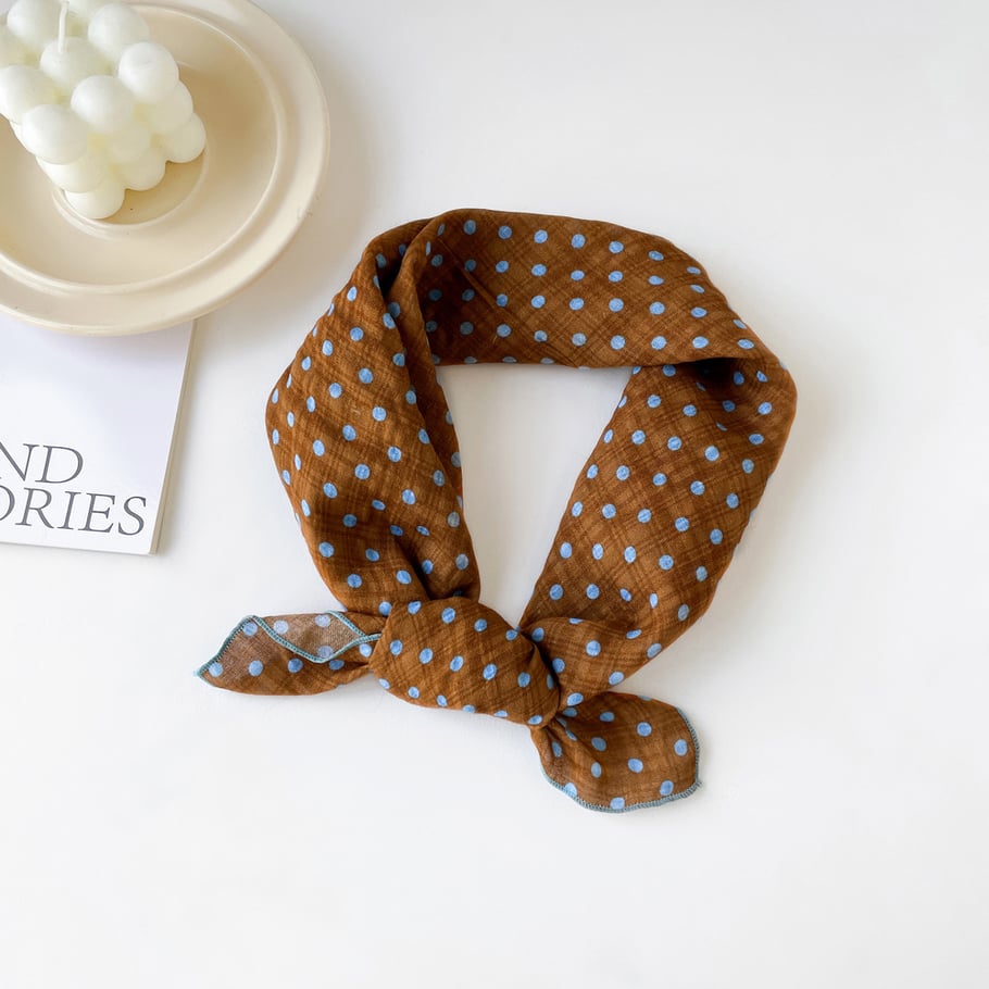 1 écharpe d&#39;été tendance en polyester à pois pour femme Image3