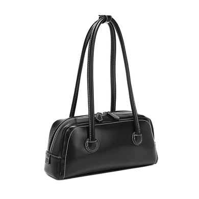 1 pezzo di borsa da donna in PU tinta unita, elegante e semplice h5 Immagine2