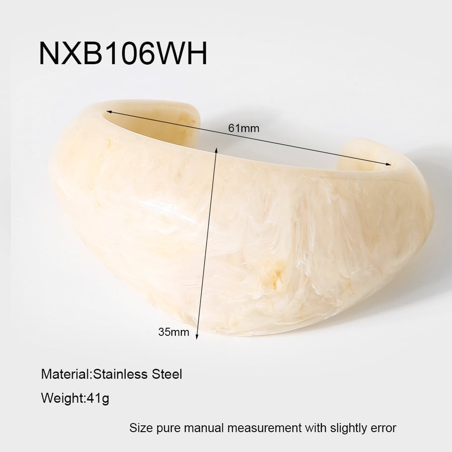 1 Piece Classic Series Retro Irregular Shape Resin Women's Cuff Bracelets 
