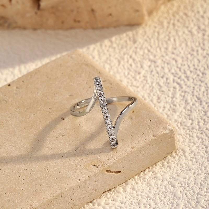 1 Piece Irregular Shape Stainless Steel Gold Color Minimalist Ring Picture4