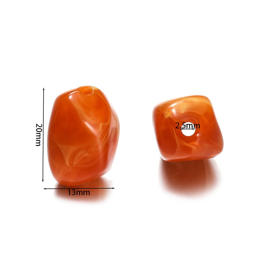 1 Paket Kendin Yap Degrade Renkli Akrilik Takı Boncuğu Resim4