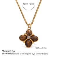 Collana con occhio di tigre XL808BNG 