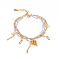 Gold- und Silberfarbe/Einheitsgröße/Armbandstil 1 