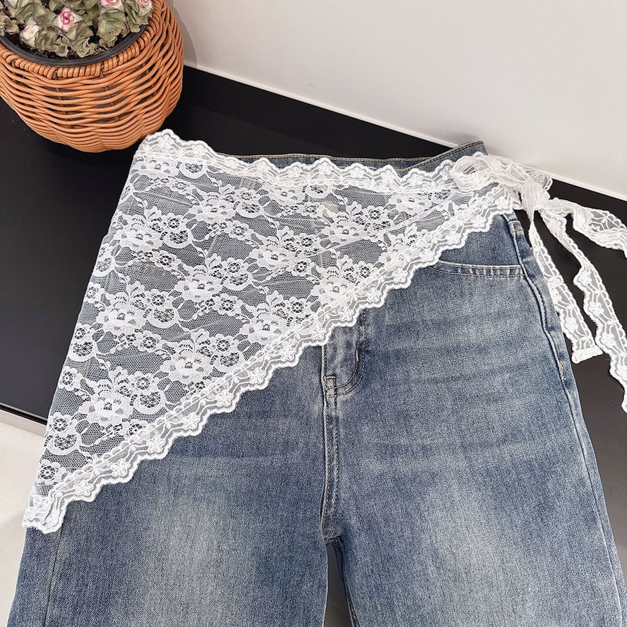 1 Stück Romantisches Bandana mit Blumenspitze Bild2