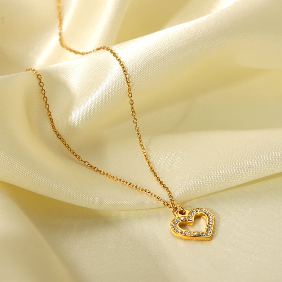 1 Piece Daily Heart Stainless Steel   Gold Color  Women's Pendant Necklaces Picture5