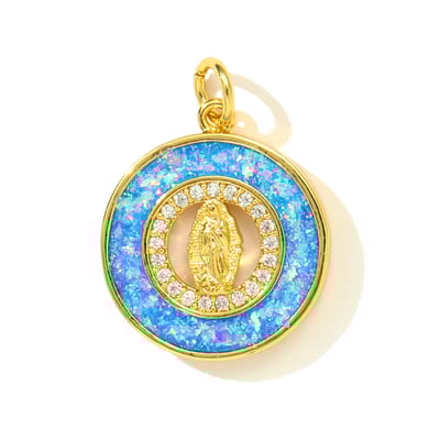1 Piece Luxurious Goddess Opal Stainless Steel Gold Color Women's Pendants h5 