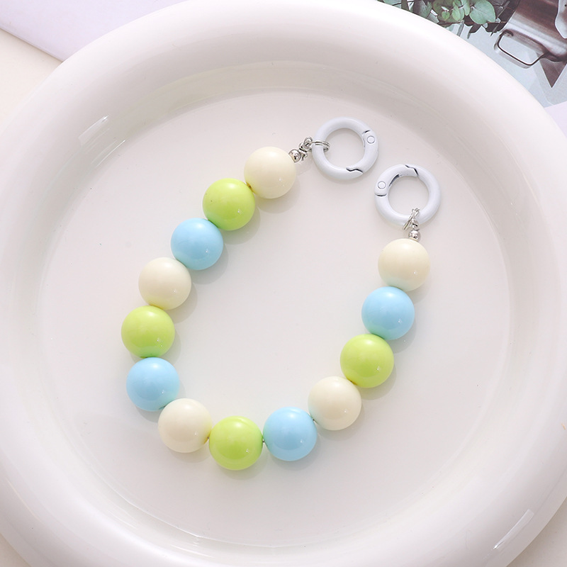 1 Stück bunte Handykette mit Acrylperlen 
