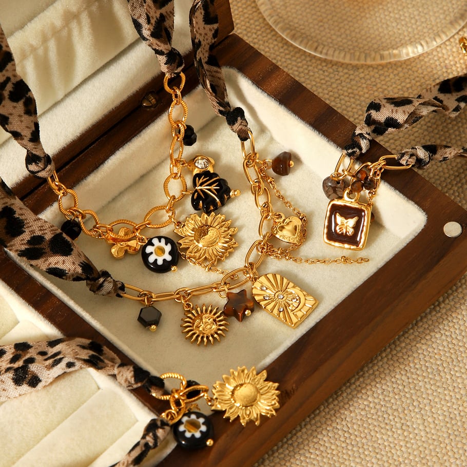 1 Piece Simple Heart Stainless Steel Gold Color Women's Pendant Necklaces h5Picture3